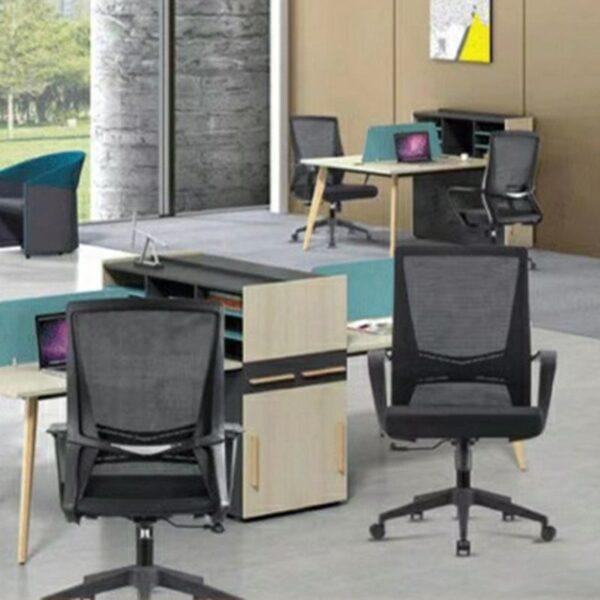 chrome seat, catalina office seat, butterfly office seat, 2.4m boardroom table, wooden credenza