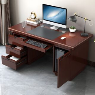 ergonomic office desk, reception desk, banquet seat, mahogany coat hanger, mahogany executive visitors seat,2.4m conference table