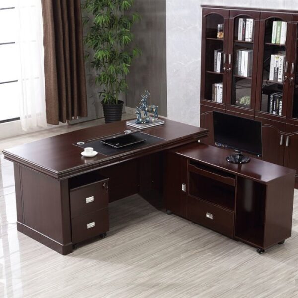 3-door office filing cabinet, round office conference table, wooden credenza, 9-lockers filing cabinet