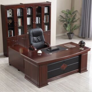 3-door office filing cabinet, round office conference table, wooden credenza, 9-lockers filing cabinet