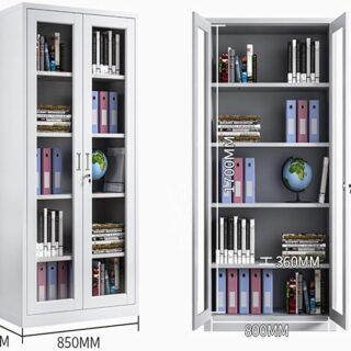 3-door filing cabinet, 15-lockers filing cabinet, executive office desk, headrest office seat, 3-link office waiting bench, 4-way office workstation