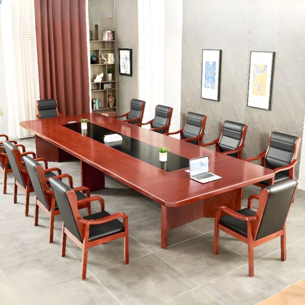 foldable table, dual orthopedic office seat, electric adjustable table, 4-way curved office workstation, executive office seat, round conference table