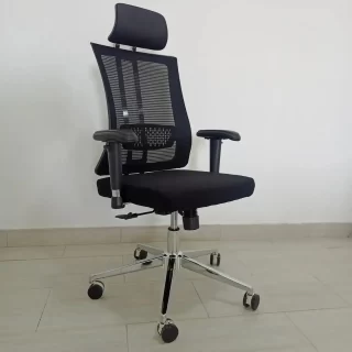 dual orthopedic seat, modern hammock chair, executive office seat, advanced office desk, clerical seat, 15-lockers filing cabinet