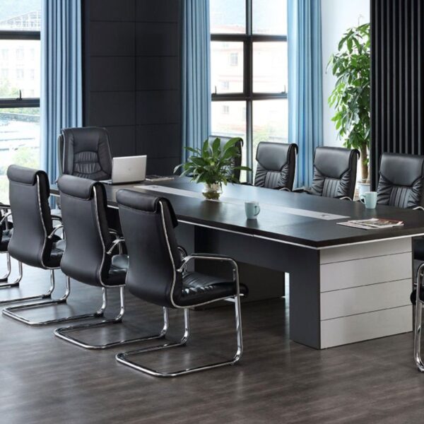 ergonomic office seat, orthopedic office seat, round dinning table, 4-way office workstation, 2-door wooden credenza, adjustable electric table, 2-way curved workstation, 5-seater waiting sofa