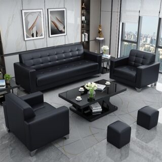 headrest office seat, 5-seater waiting sofa, reception office desk, 4-way office workstation, reclining executive office seat