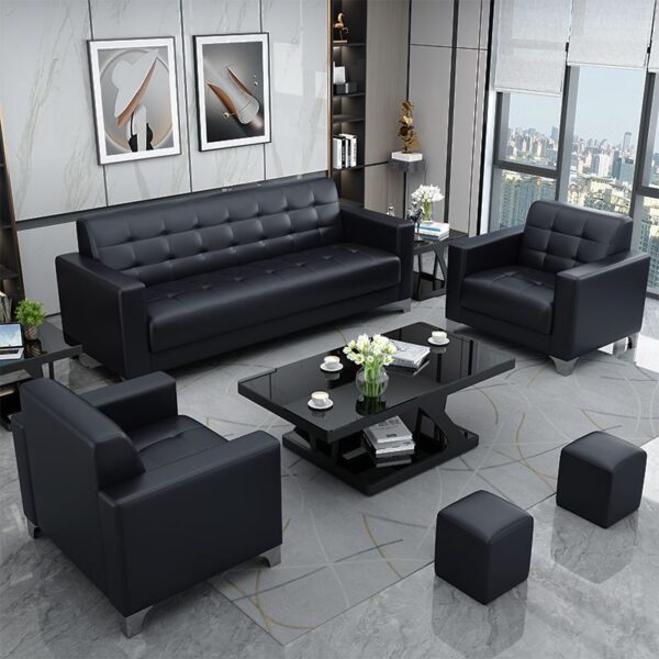 headrest office seat, 5-seater waiting sofa, reception office desk, 4-way office workstation, reclining executive office seat