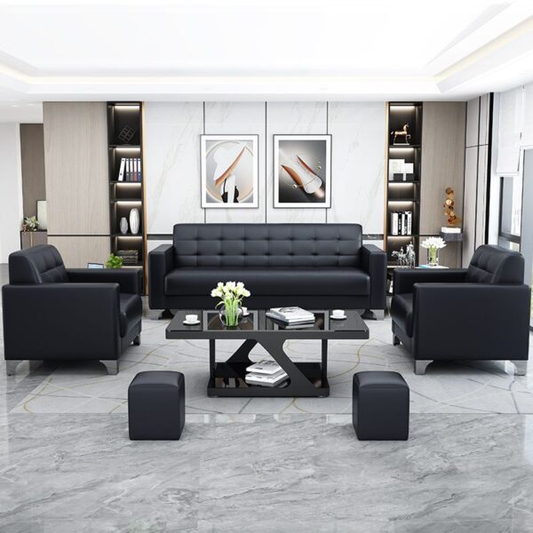 headrest office seat, 5-seater waiting sofa, reception office desk, 4-way office workstation, reclining executive office seat