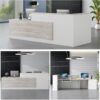 2-way office workstation, 2-door wooden credenza, executive office seat recliner directors seat, 2400mm conference table