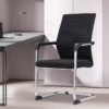 clerical office seat, 2-door wooden credenza, 3-link office waiting bench, minimalistic table, dual orthopedic office, strong mesh office seat