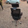 dual orthopedic office seat, butterfly seat, advanced office desk, full metallic office filing cabinet, 2-door wooden credenza