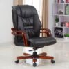 mahogany coat hanger, round eames dining table, electric adjustable table, 2-door wooden credenza, swivel office bar stool, 15-lockers filing cabinet, 1-way office workstation, executive directors office seat