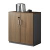 executive office seat, mesh visitors office seat, 2-door mahogany filing cabinet, ergonomic office seat