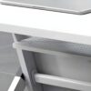 executive office seat, mesh visitors office seat, 2-door mahogany filing cabinet, ergonomic office seat