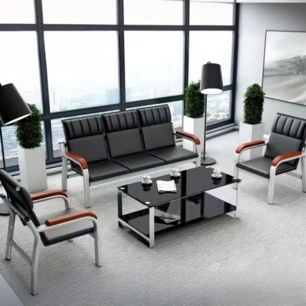 1.2m office table, 3-door mahogany filing cabinet, 2-way office workstation, 1.2m coffee table, 4-seater round dining table, 12-lockers filing cabinet