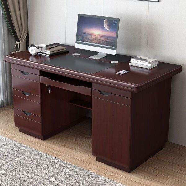 adjustable electric table, 2m executive office desk, foldable training seat, 4-way curved office workstation, secretarial office seat