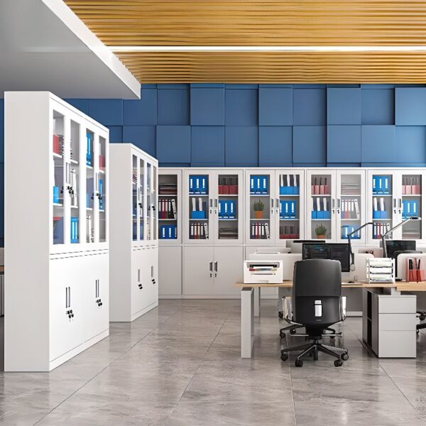 foldable office desk, mahogany office coat hanger, adjustable ergonomic seat, 4-link office waiting bench, 15-lockers filing cabinet