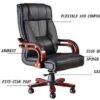 3-drawers movable pedestal ,executive office seat, mesh visitors office seat, 2-door mahogany filing cabinet, ergonomic office seat