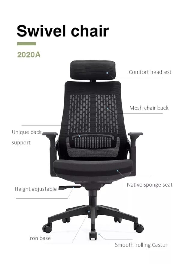 orthopedic office seat, 3-door mahogany filing cabinet, swivel adjustable bar stool, 1600mm executive desk, recliner directors seat, directors office seat, 4-way office workstation