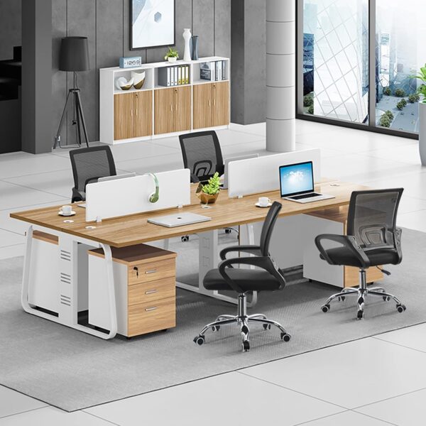 minimalistic office desk, mahogany office coat hanger, adjustable ergonomic seat, 4-link office waiting bench, 15-lockers filing cabinet