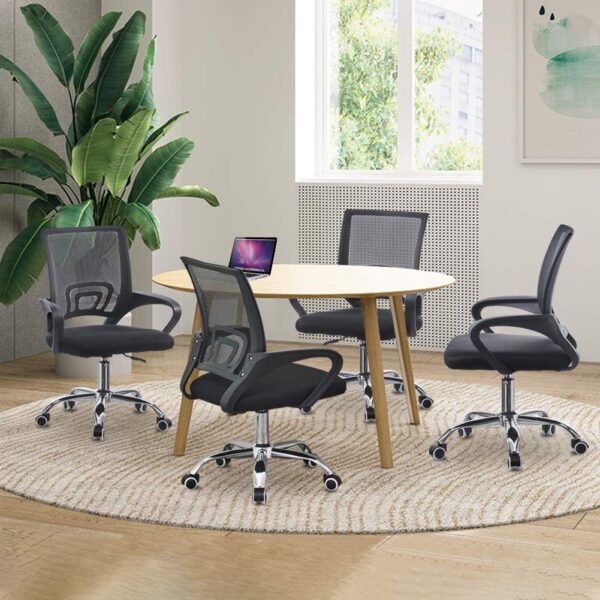 minimalistic office desk, mahogany office coat hanger, adjustable ergonomic seat, 4-link office waiting bench, 15-lockers filing cabinet