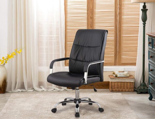 directors office seat, mid-back visitors seat, 0.9m office desk, swivel adjustable bar stool, 4-way office workstation