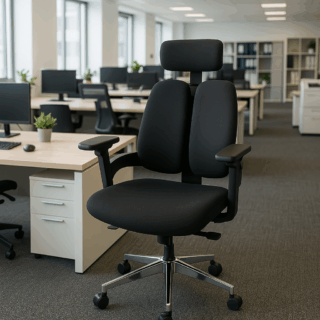 2-door office cabinet, black foldable office seat, 5-seater office waiting sofa, 1200mm coffee table, clerical office seat