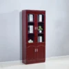 2-door wooden credenza, advanced office desk, cashier height office seat, 6-lockers filing cabinet, modern glass coffee table, 5-seater office waiting sofa