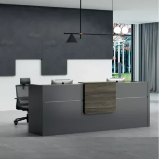 6-way office workstation, 3-drawers movable pedestal, 2-door wooden credenza, 1-way office workstation, conference office seat, 3m boardroom table