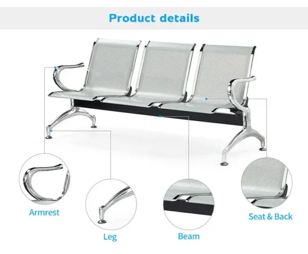 foldable training table, headrest office seat, 3-drawers filing cabinet, ergonomic office seat, 2-way office workstation, 3-drawers filing cabinet, clerical office seat, orthopedic office seat, 5-seater waiting sofa, 2400mm boardroom table, 2-way office workstation