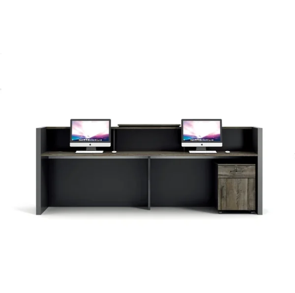 6-way office workstation, 3-drawers movable pedestal, 2-door wooden credenza, 1-way office workstation, conference office seat, 3m boardroom table