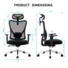 clerical office seat, 4-way curved office workstation, 2-link office waiting bench, executive visitors seat, 3-door mahogany finish office waiting filing cabinet, adjustable orthopedic office seat