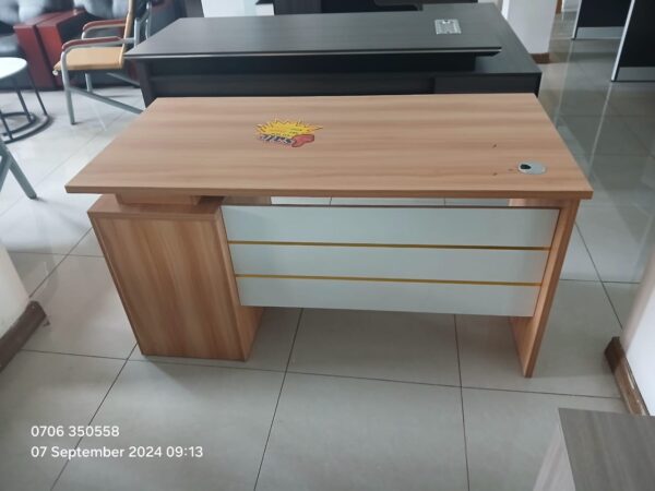 mahogany office coat hanger, executive office seat, mesh visitors office seat, 2-door mahogany filing cabinet, ergonomic office seat