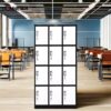 headrest office seat, 2-door filing cabinet, 9-lockers filing cabinet, height adjustable electric table, 5-seater office waiting sofa, 3-link non-padded waiting bench, round conference table