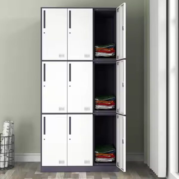 headrest office seat, 2-door filing cabinet, 9-lockers filing cabinet, height adjustable electric table, 5-seater office waiting sofa, 3-link non-padded waiting bench, round conference table