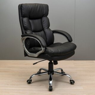 1600mm executive office seat, headrest office seat, 15-lockers filing cabinet, 5-seater waiting sofa, 1800mm reception desk