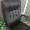executive office seat, mesh visitors office seat, 2-door mahogany filing cabinet, ergonomic office seat