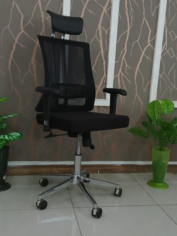 Ergonomic Mesh Office Chair with Lumbar Support & Adjustable Headrest