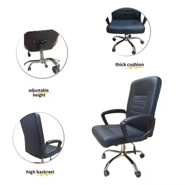 orthopedic office seat, ergonomic chair, midback office seat, 5-seater waiting sofa