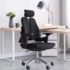 2-door office cabinet, black foldable office seat, 5-seater office waiting sofa, 1200mm coffee table, clerical office seat
