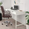 mid back office seat, half glass filing cabinet, recliner directors seat, mahogany coffee table, round dining table, 3-door mahogany filing cabinet