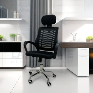 headrest office seat, 3-drawers filing cabinet, ergonomic office seat, 2-way office workstation, 3-drawers filing cabinet, clerical office seat, orthopedic office seat, 5-seater waiting sofa, 2400mm boardroom table, 2-way office workstation