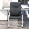 4-way curved office workstation, 2-link office waiting bench, executive visitors seat, 3-door mahogany finish office waiting filing cabinet, adjustable orthopedic office seat