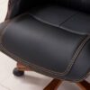 Upgrade your workspace with our premium executive office chair, meticulously crafted for professionals who demand both luxury and functionality. Designed with a commanding presence, this chair features plush black leather upholstery, complemented by intricate diamond-pattern stitching that adds a refined aesthetic. The solid wood armrests and sturdy wooden base enhance durability and sophistication, while the smooth-rolling casters ensure effortless mobility. With an ergonomic design tailored for extended use, this chair provides adjustable comfort settings, supporting proper posture and reducing fatigue. Whether in a corporate office or an elegant home workspace, it delivers a perfect blend of style, support, and durability to redefine your seating experience.
