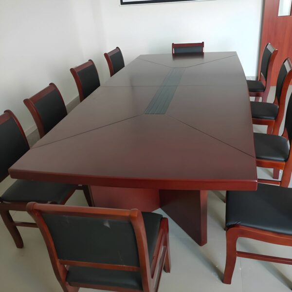 2400Mm Mahogany Finish Executive Office Boardroom Table - Image 3