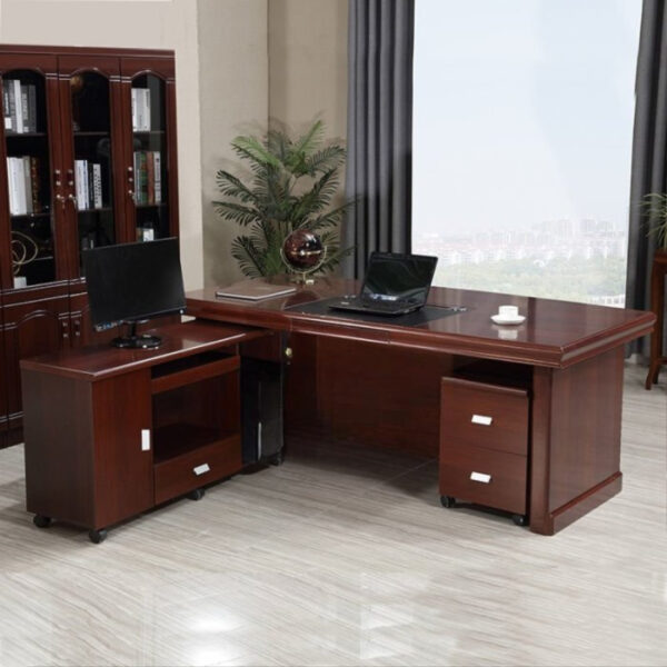 orthopedic office seat, half glass filing cabinet, recliner directors seat, mahogany coffee table, round dining table, 3-door mahogany filing cabinet