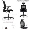 1-way office workstation, 4-way curved office workstation, 2-link office waiting bench, executive visitors seat, 3-door mahogany finish office waiting filing cabinet, adjustable orthopedic office seat
