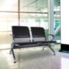 5-Seater office waiting sofa, full glass filing cabinet, clerical office seat, 1600mm advanced office desk, mahogany coffee table, glass modern coffee table, 4-link office waiting bench