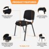 orthopedic office seat, ergonomic chair, midback office seat, 5-seater waiting sofa