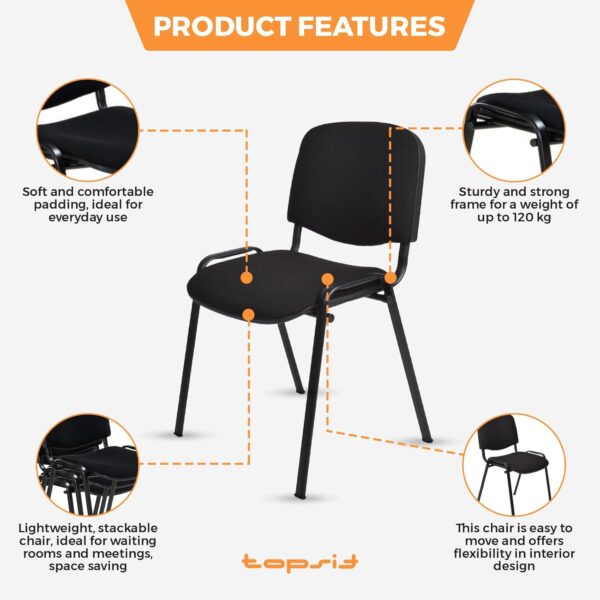 orthopedic office seat, ergonomic chair, midback office seat, 5-seater waiting sofa