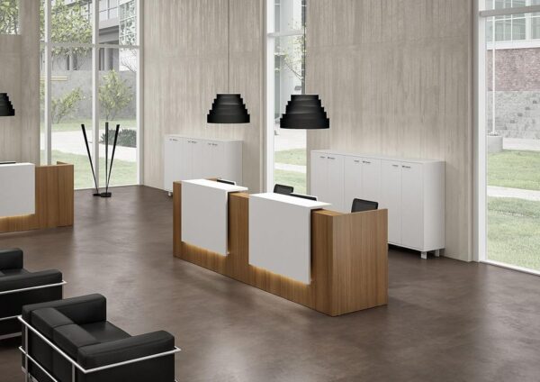 2-door wooden credenza, 5-Seater office waiting sofa, full glass filing cabinet, clerical office seat, 1600mm advanced office desk, mahogany coffee table, glass modern coffee table, 4-link office waiting bench